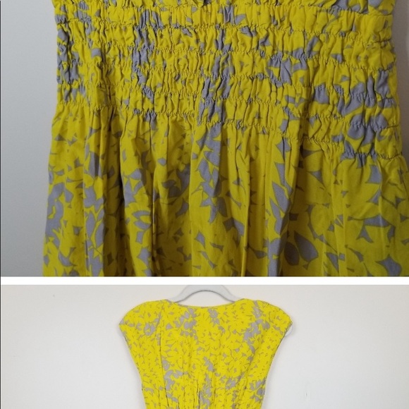 🧨 3 for $10 Liz Claiborne Yellow/Gray Dress size 6P - Picture 3 of 3